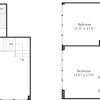 Floor plan: The Lofts 2 Bedrooms U