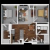 Floor plan: Apartment Style 2 Bedroom 2 Bathroom Accessible