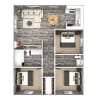 Floor plan: 3 Bedroom Apartment in Prime Location in Columbus
