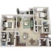 Floor plan: 2 Bed 2 Bath