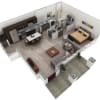Floor plan: 1 BR Grand Courtyard