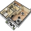 Floor plan: 1x1