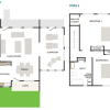 Floor plan: Makai 2/1 1394sf Townhome