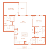 Floor plan: 2 Bedroom 2 Bathroom