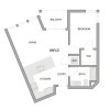 Floor plan: 1br-d