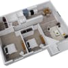 Floor plan: 2 Bed 1 Bath