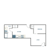 Floor plan: 1x1 - C17