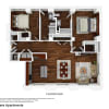 Floor plan: 2 BR