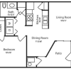 Floor plan: 1 Bedroom 1 Bath