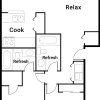 Floor plan: 2x2 B