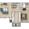 Floor plan: 1 Bedroom 1 Bathroom
