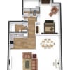 Floor plan: One Bedroom On 7th Deluxe