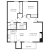 Floor plan: 2x2 Edmond