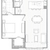 Floor plan: 1 Bed/1 Bath-A4