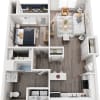 Floor plan: East - 1x1