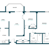 Floor plan: Two Bedroom One Bath