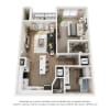 Floor plan: 1 Bed, 1 Bath