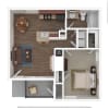 Floor plan: 1x1 LG