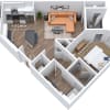 Floor plan: A2 One Bedroom