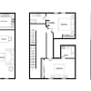 Floor plan: 2 Bed, 2.5 Bath Townhome