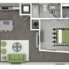 Floor plan: S1-The Palette | 667 SF