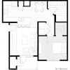 Floor plan: Peak 1BR