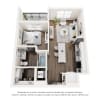 Floor plan: 1 Bed 1 Bath A1