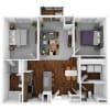 Floor plan: 2 Bedroom 2 Bathroom Accessible