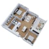 Floor plan: Glynn (1 Bedroom+ Den)