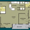 Floor plan: 3 Bdrm 2 Bath - Renovated
