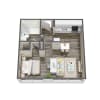Floor plan: Studio, One Bath North Deluxe