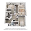 Floor plan: 2-Bedroom 2-Bathroom | 1,114 sqft