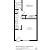 Floor plan: One Bedroom, One Bath