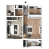 Floor plan: 1 x 1