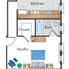 Floor plan: Micro Studio 17 Tier 