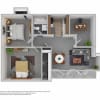 Floor plan: 2 Bedroom