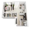 Floor plan: One Bedroom A1C