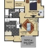 Floor plan: 1 Bedroom 1st Floor
