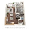 Floor plan: One Bedroom - C