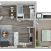 Floor plan: 1 BR
