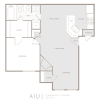 Floor plan: Juniper Upstairs 1 Bed 1 Bath