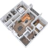 Floor plan: B1 Two Bedroom