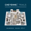 Floor plan: 2Bed2Bath