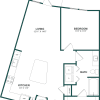 Floor plan: 1 Bed/1 Bath-A3