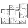 Floor plan: The Dixon Deluxe - 2x2