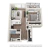 Floor plan: 1x1 B