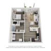 Floor plan: Apartment Style- 1 Bedroom 1 Bathroom