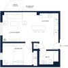 Floor plan: 1 Bed/1 Bath-C2