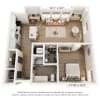 Floor plan: 1BR TYPE G