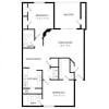 Floor plan: Two Bedroom Two Bath
